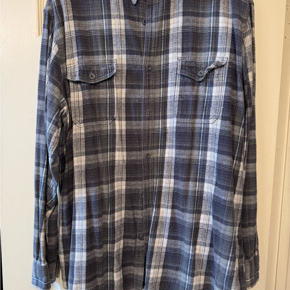 Men’s Sonoma Blue and White Plaid Shirt